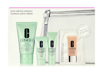 Clinique 7 Day Scrub Cream 7 Day Scrub Cream 30 ml + Pore Refining Solutions Serum 7 ml + Pore Refining Solutions Hydrator 7 ml + Stay-Matte Makeup 09 1,5 ml + taštička