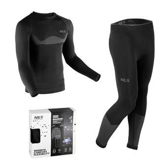 BTZ0464 ČERNÉ VEL.L/XL MAGNUS SET PÁNSKÉHO FUNKČNÍHO PRÁDLA NILS