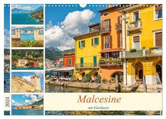 Malcesine am Gardasee (Wandkalender 2024 DIN A3 quer), CALVENDO Monatskalender