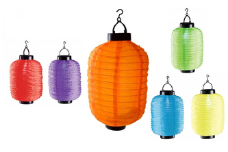 Lampion, solární, 20x30 cm, mix barev