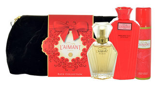 Coty L´Aimant toaletní voda 30 ml + deodorant 75 ml + tělový pudr 100 g + kosmetická taška