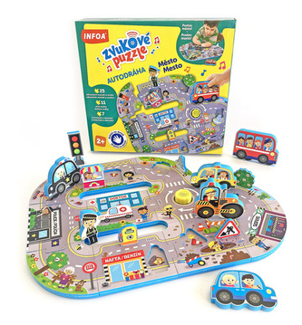 Zvukové puzzle Autodráha Město/Mesto Zvukové puzzle Autodráha Město/Mesto