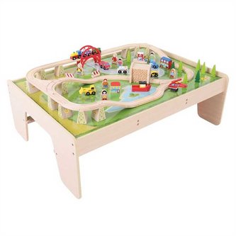 Bigjigs Rail Vláčkodráha Services a stůl