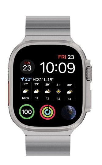 Mobile Origin Watch Titanium Band, silver - Apple Watch 49mm/45mm/44mm/42mm