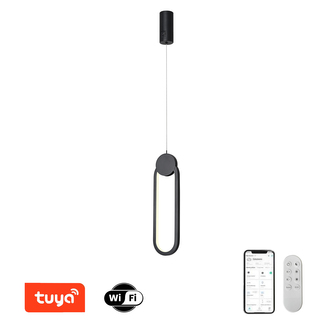 Immax NEO LITE OVALE Smart závěsné svítidlo černé 40x12cm 22W Tuya WiFi s podporou BEACON