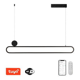 Immax NEO LITE OVALE Smart závěsné svítidlo černé 122cm 50W Tuya WiFi s podporou BEACON
