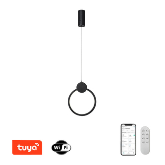Immax NEO LITE OVALE Smart závěsné svítidlo černé 26cm 18W Tuya WiFi s podporou BEACON