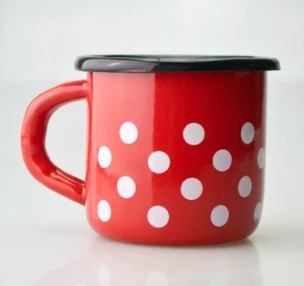 Hrnek smalt  250ml ¤7cm  PUNTÍK