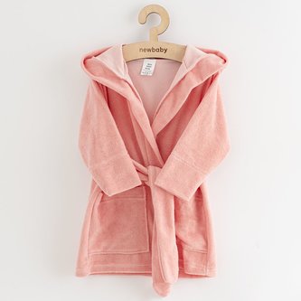 Dětský froté župan New Baby Comfortably pink - velikost 104/110