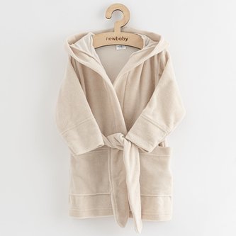 Dětský froté župan New Baby Comfortably beige - velikost 80/86