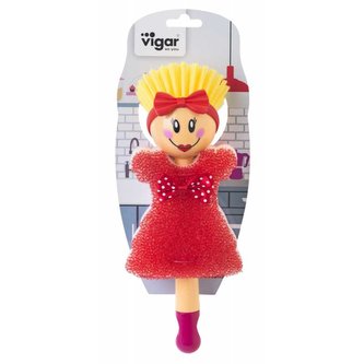 Kartáč a houba panenka na mytí nádobí DOLLS VIGAR