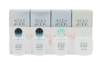 Giorgio Armani Mini Set 4 edp Acqua di Gioia 2x 5 ml + edt Acqua di Gioia 5 ml + edt Acqua Di Gioia Eau Fraiche 5 ml