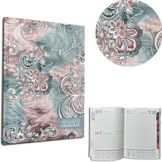 Kalendarz 2024 A5 dzienny z registrami Paisley Sz
