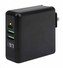 Manhattan cestovní nabíječka a powerbanka, 4-in-1, 8.000 mAh,  Interchangeable US/EU/UK Plugs, černá