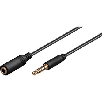 PremiumCord Kabel Jack 3,5mm 4 pinový  M/F 2m pro Apple iPhone, iPad, iPod
