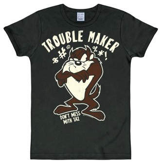 Pánské tričko Louney Tunes: Trouble Maker Taz (XL) černé bavlna