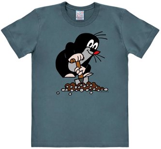 Pánské tričko Krteček: Rýč a kopec (XL) modrá bavlna