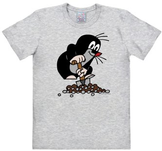 Pánské tričko Krteček: Rýč a kopec (3XL) šedá bavlna