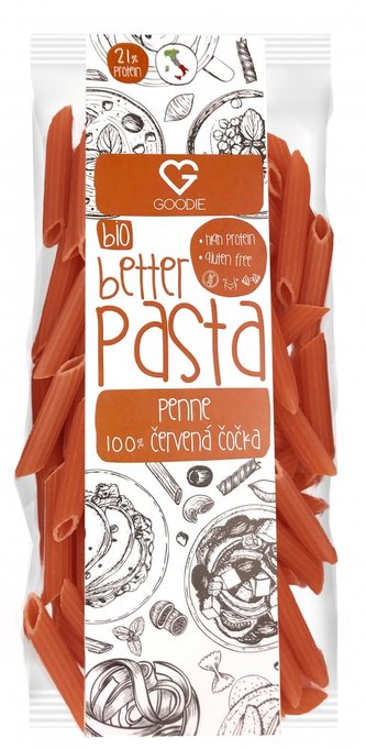 Těstoviny proteinové - 100% Červená čočka - Penne BIO 250 g