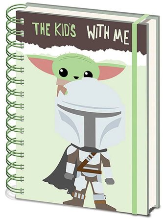Poznámkový blok Star Wars|Hvězdné války: TV seriál The Mandalorian Děti se mnou (A5 16 x 21 cm)
