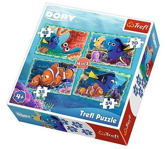 Puzzle 4w1 Podwodne zabawy