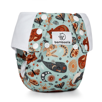 Bamboolik Tréninkové kalhotky Barva: Nebeská zvířátka, Velikost: M