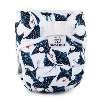 Bamboolik DUO | Kapsová plenka s vkládací plenou Barva: Rejnoci, Zapínání: Na suchý zip