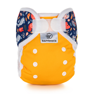Bamboolik Novorozenecké | Svrchní kalhotky Barva: Šafránová + Nordic