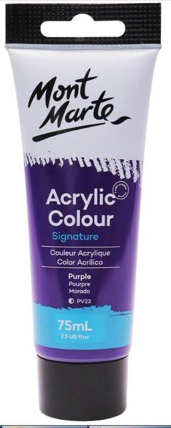 Mont Marte  akrylová barva,75ml,  fialová (Purple), tuba