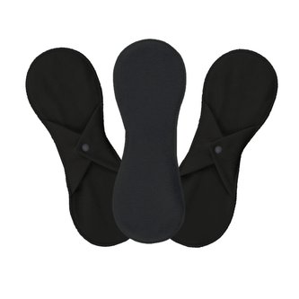 Bamboolik Noční / poporodní látková vložka | biobavlněné froté Varianta: Sada 3 ks - Černá