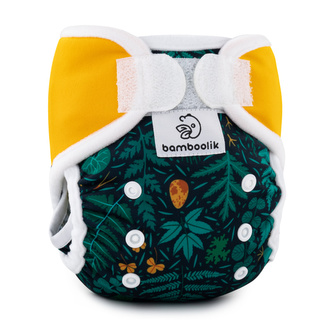 Bamboolik Novorozenecké | Svrchní kalhotky Barva: Kapradí + Šafránová
