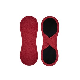 Bamboolik Denní vložka látková | satén & biobavlna Barva: Červená, Varianta: Na suchý zip