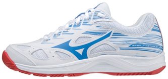 Mizuno STEALTH STAR JUNIOR / WHITE / FIERY RED / FRENCH BLUE Velikost boty: 37.0/4.5