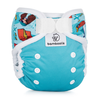 Bamboolik Novorozenecké | Svrchní kalhotky Barva: Modrá + Piráti