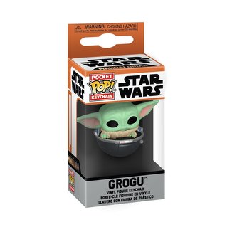 POP! STAR WARS KEYCHAIN Grogu w unoszącym się wózku