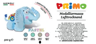 Samotvrdnoucí hmota PRIMO, 500g, sv. šedá (light grey)