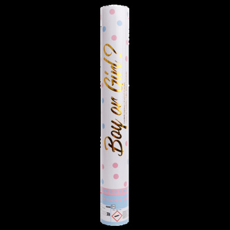 Vystřelovací konfety modré - Kluk nebo holka - 40 cm - Amscan