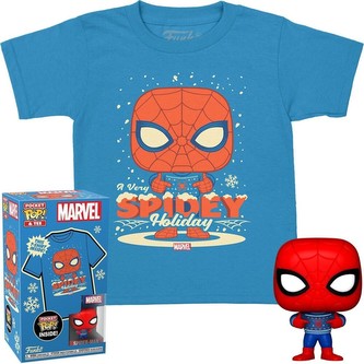 Funko Pocket POP! & Tee: Marvel -Holiday Spiderman M (dětské)