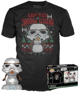 Funko POP! & Tee Box: Star Wars - Holiday Stormtrooper (MT) M