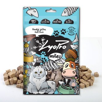 LyoPro mňau Hovězí játra sušené mrazem 50g