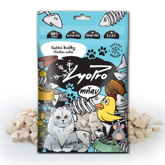 LyoPro mňau Kuřecí kostky sušené mrazem 50g