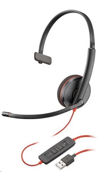 Poly náhlavní souprava Blackwire 3210, USB-A, mono