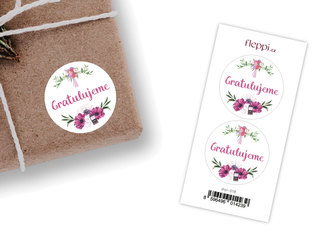 Dárkové samolepky svatební Gratulujeme | 2ks