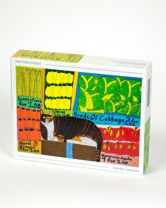 Bodega Cat with Fruits and Vegetables