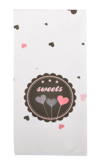 Utěrka LOVE - SWEETS hnědá mikrovlákno 38x63 cm,