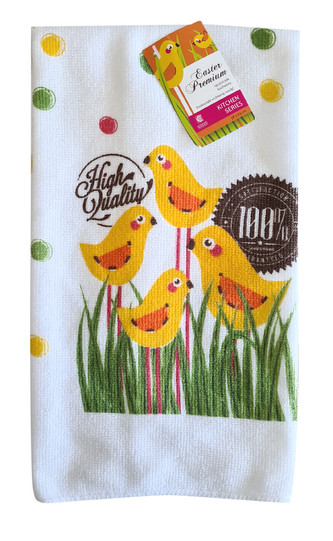 Utěrka EASTER PREMIUM kuřátka 38x63 cm mikrovlákno