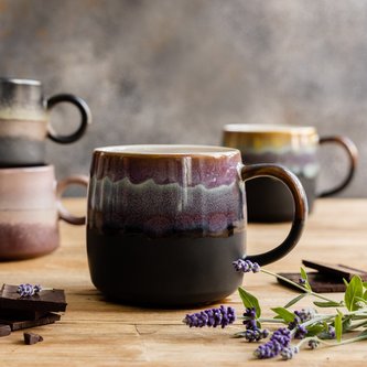 Hrnek | ALBY | černo-růžová | 0,55 l | 997338 Homla