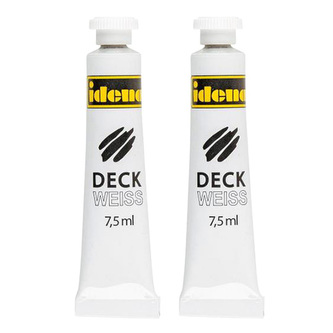 Krycí barva 2ks, Bílá krycí barva 2x7,5ml