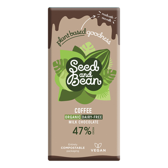 BIO rýžová mléčná VEGAN čokoláda s kávou 47% 75g