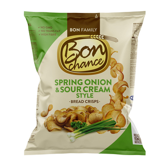 Bon Chance chlebové chipsy s jarní cibulkovou a zakysanou smetanou 120g
